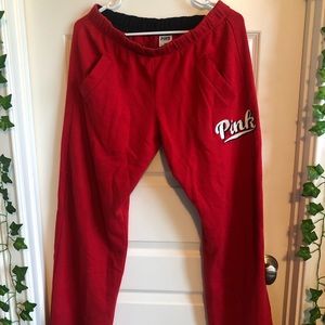 VS PINK Red Sweatpants